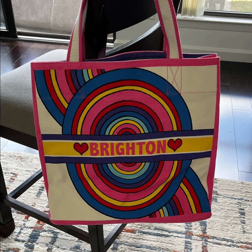 Brighton Pink and Blue Graphic Tote